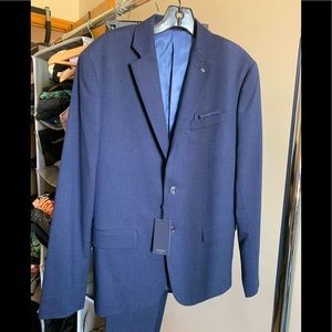 Mango Men’s Blue Tailored Suit Size US40 Pants 32 New